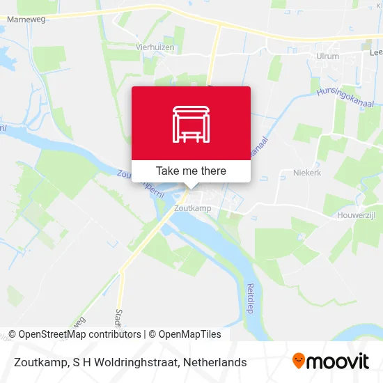 Zoutkamp, S H Woldringhstraat map