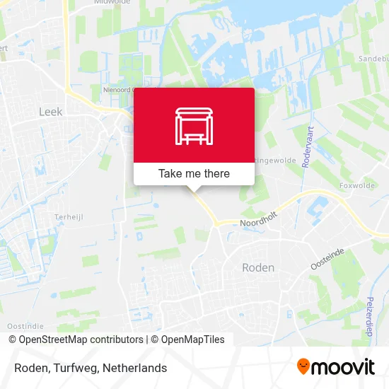 Roden, Turfweg Karte