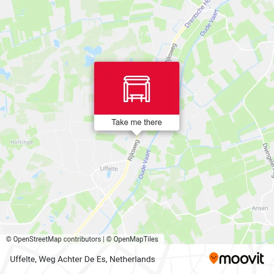 Uffelte, Weg Achter De Es map