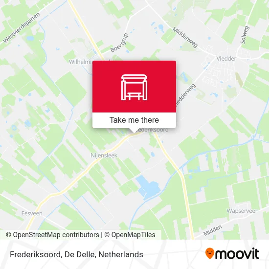 Frederiksoord, De Delle map
