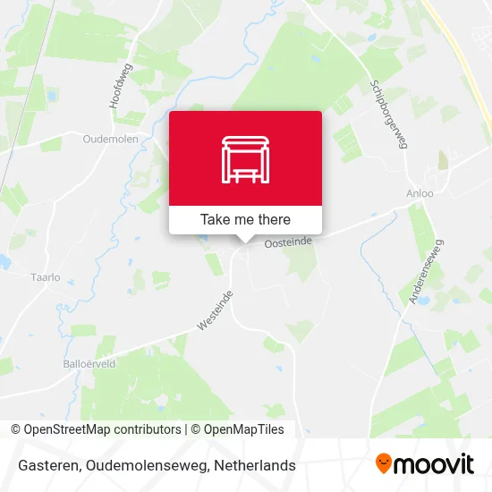 Gasteren, Oudemolenseweg map
