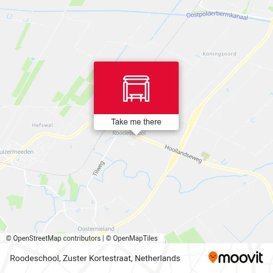 Roodeschool, Zuster Kortestraat map