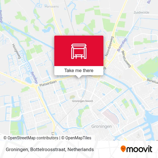 Groningen, Bottelroosstraat map