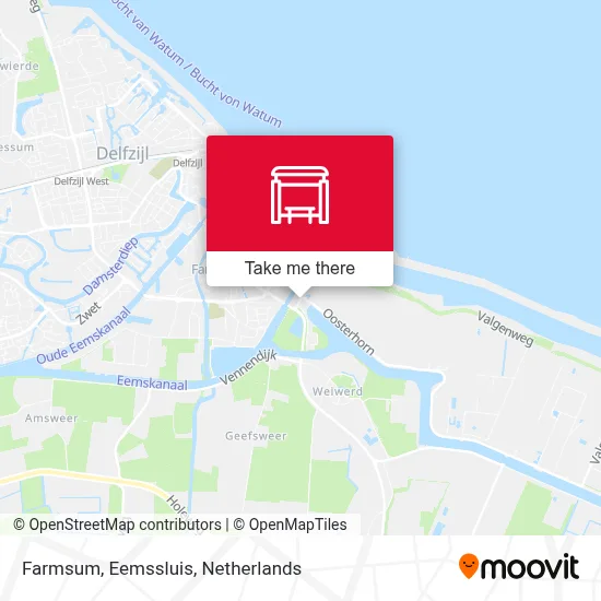 Farmsum, Eemssluis map