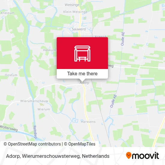 Adorp, Wierumerschouwsterweg map