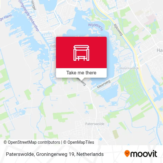 Paterswolde, Groningerweg 19 map