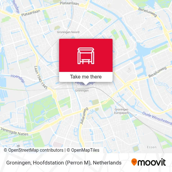 Groningen, Hoofdstation (Perron M) map