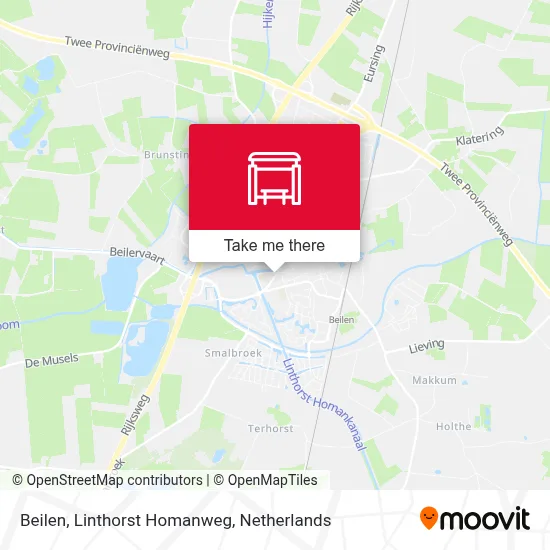 Beilen, Linthorst Homanweg map