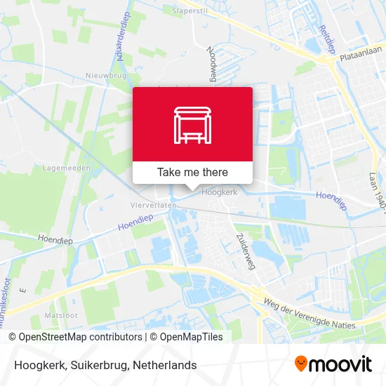 Hoogkerk, Suikerbrug map