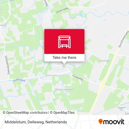 Middelstum, Delleweg map