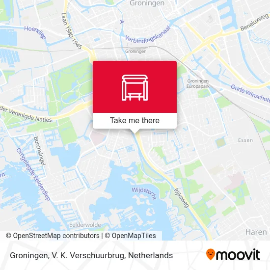 Groningen, V. K. Verschuurbrug map