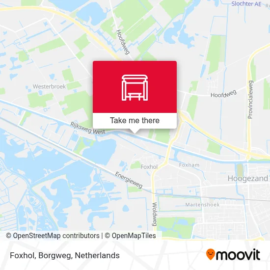 Foxhol, Borgweg map