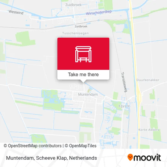 Muntendam, Scheeve Klap map