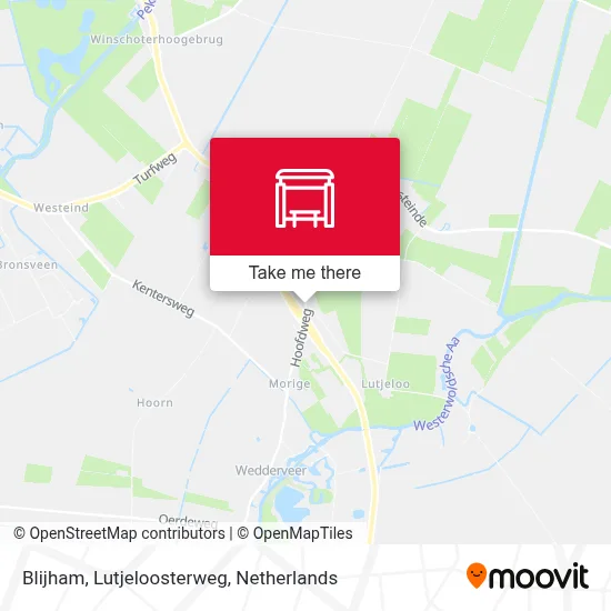 Blijham, Lutjeloosterweg map
