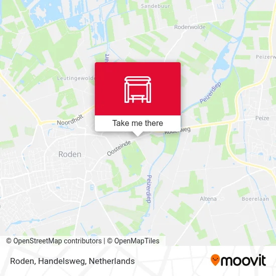 Roden, Handelsweg map