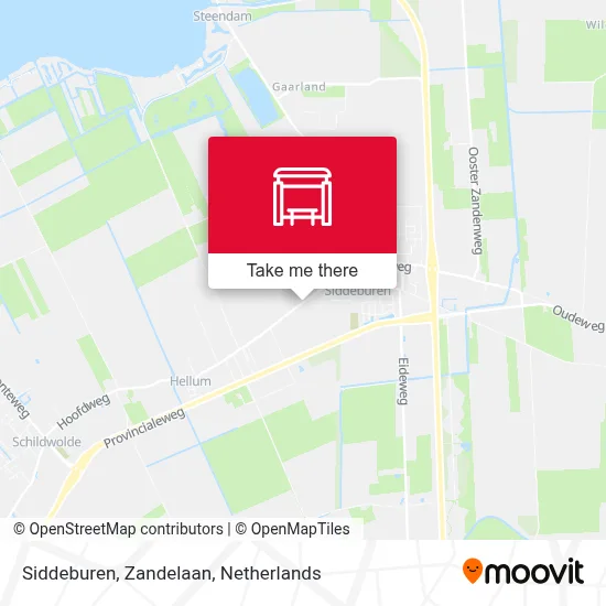 Siddeburen, Zandelaan map