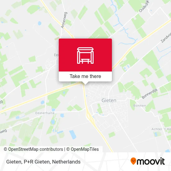 Gieten, P+R Gieten map