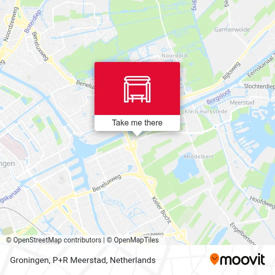Groningen, P+R Meerstad map