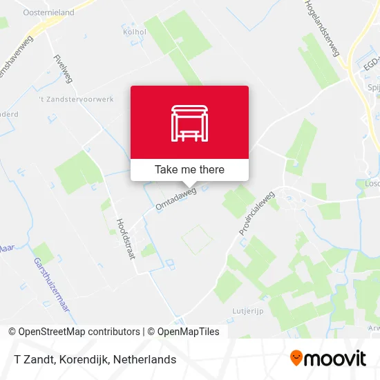 T Zandt, Korendijk map