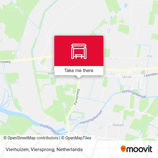 Vierhuizen, Viersprong map