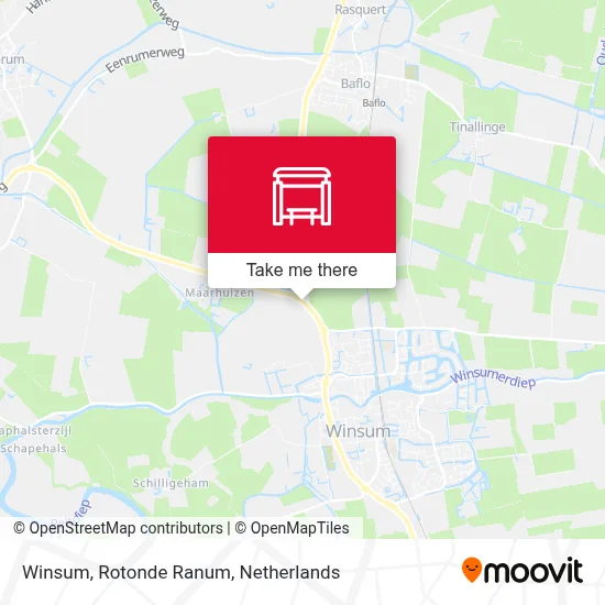 Winsum, Rotonde Ranum map