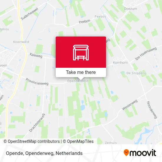 Opende, Openderweg Karte