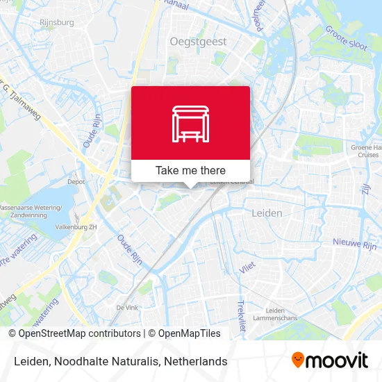 Leiden, Noodhalte Naturalis map