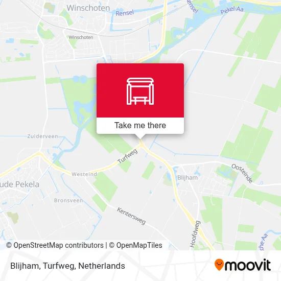 Blijham, Turfweg map