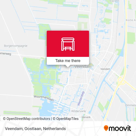 Veendam, Oostlaan map