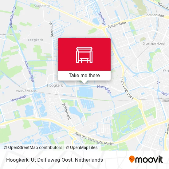 Hoogkerk, Ut Delfiaweg-Oost map