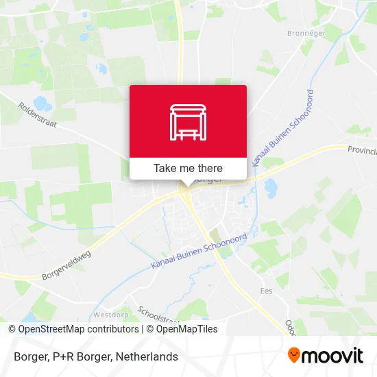 Borger, P+R Borger map