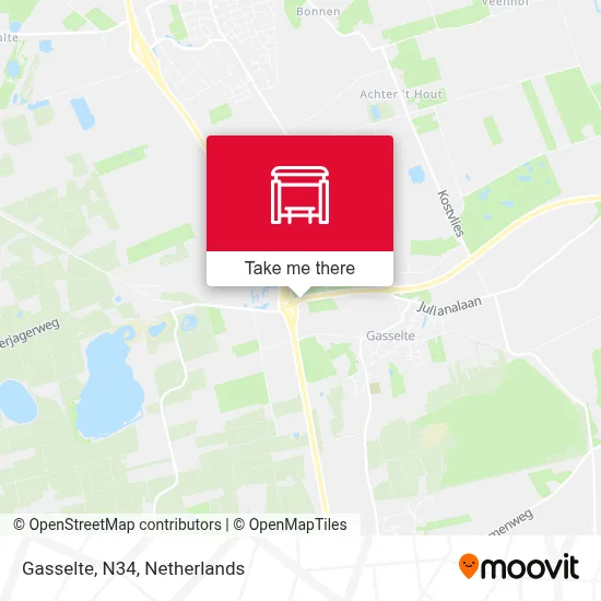 Gasselte, N34 map