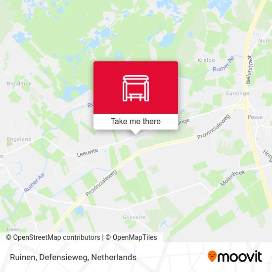 Ruinen, Defensieweg map