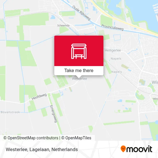 Westerlee, Lagelaan map
