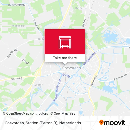 Coevorden, Station (Perron B) map