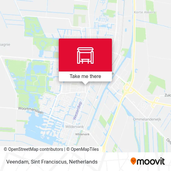 Veendam, Sint Franciscus map