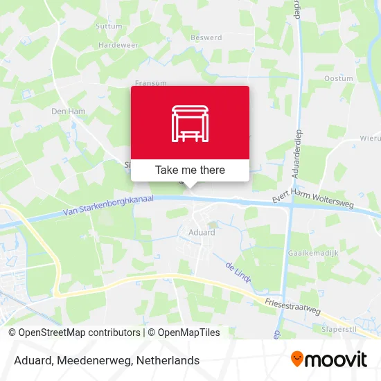 Aduard, Meedenerweg map