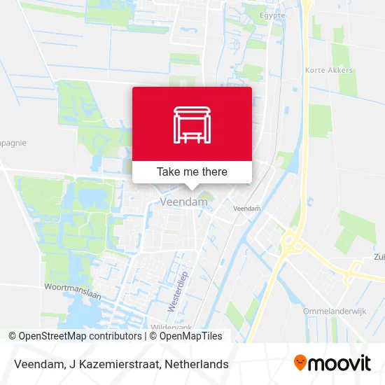 Veendam, J Kazemierstraat map