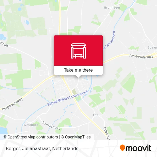 Borger, Julianastraat map