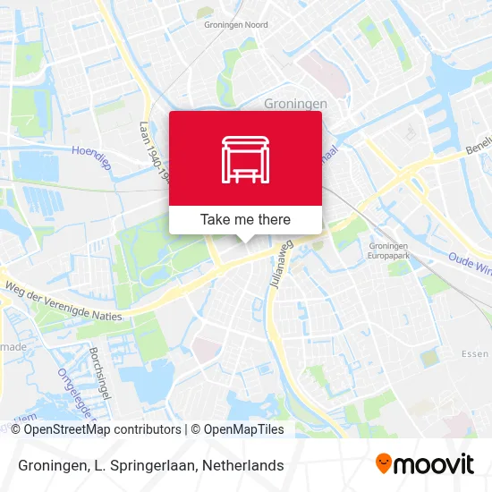 Groningen, L. Springerlaan map