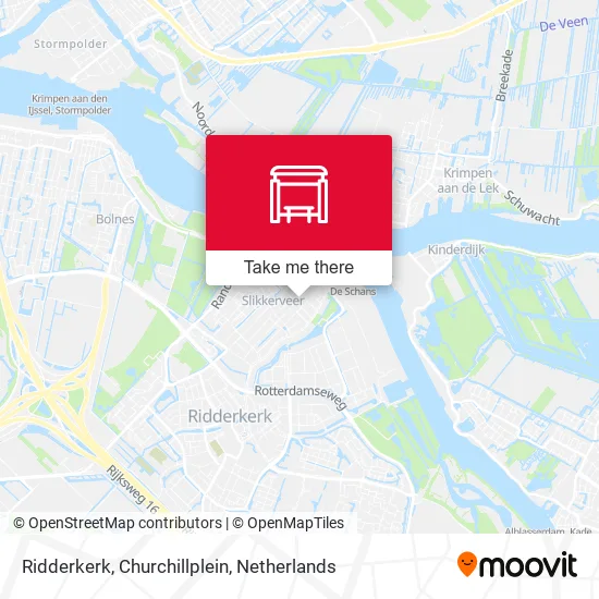 Ridderkerk, Churchillplein map