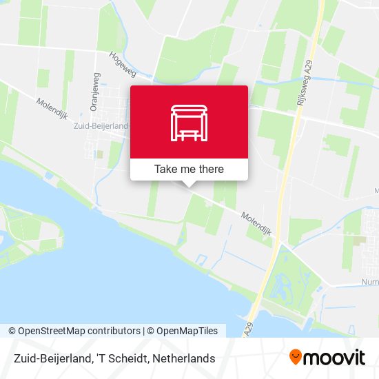 Zuid-Beijerland, 'T Scheidt map