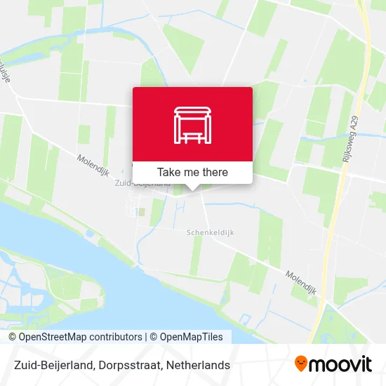 Zuid-Beijerland, Dorpsstraat map