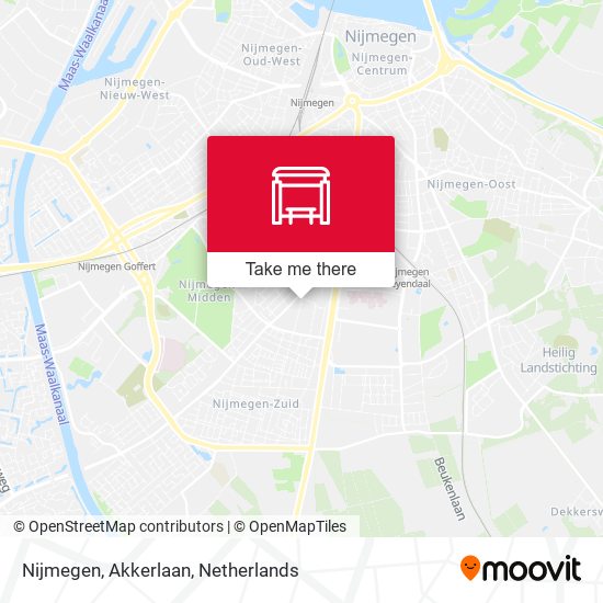 Nijmegen, Akkerlaan Karte