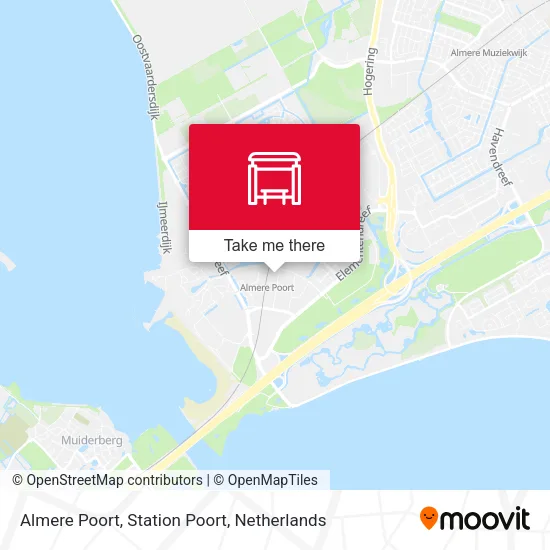 Almere Poort, Station Poort Karte