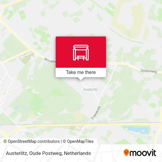 Austerlitz, Oude Postweg map