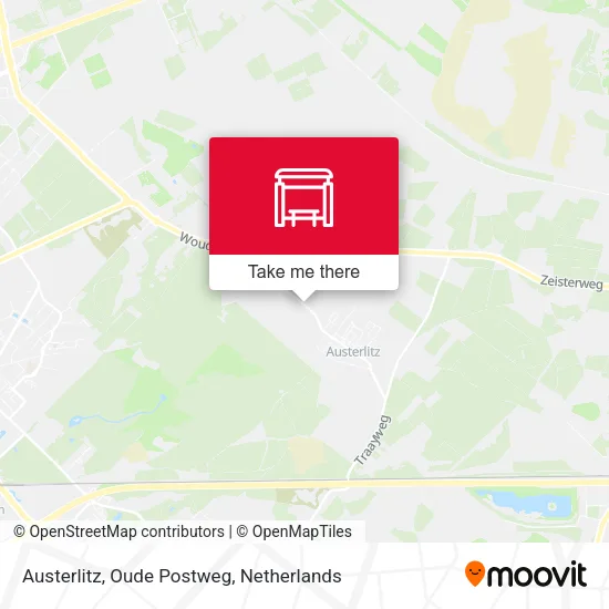 Austerlitz, Oude Postweg map