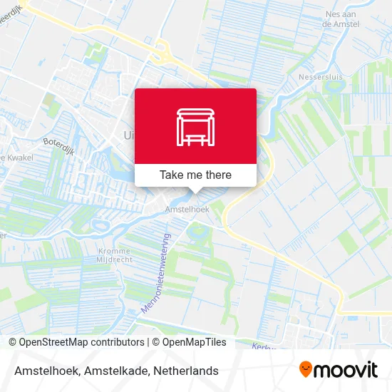 Amstelhoek, Amstelkade Karte