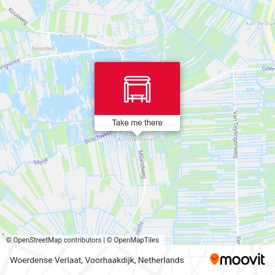 Woerdense Verlaat, Voorhaakdijk map