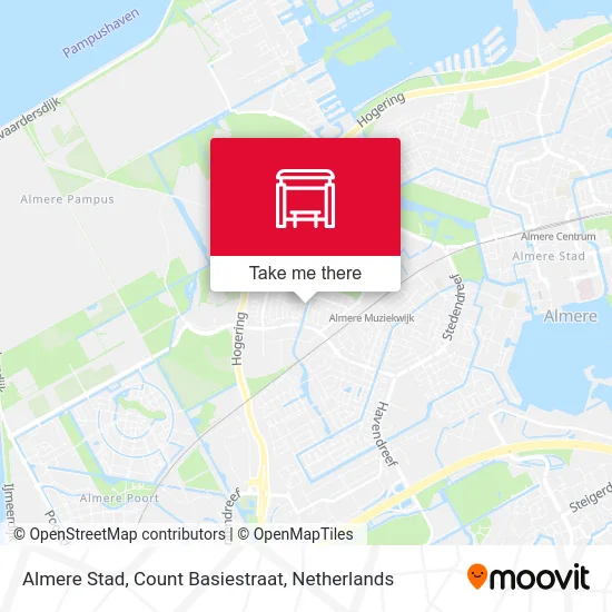 Almere Stad, Count Basiestraat map